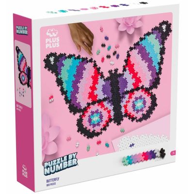 N00000694_001 5710409106948 Puzzle pe numere, Plus-Plus, 800 piese, Fluture