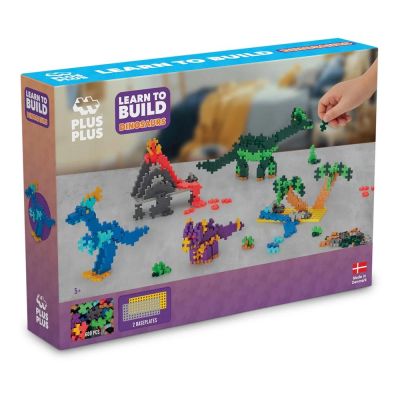 N00000712_001 5710409107129 Set constructie, Plus-Plus, 600 piese, Invata sa construiesti, Dinozauri