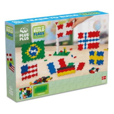 Set de constructie, Plus-Plus, 700 piese, Steaguri