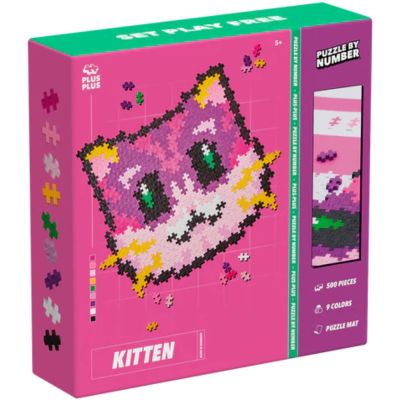 N01000881_001 5710409108812 Puzzle pe numere, Plus-Plus, 500 piese, Pisicuta