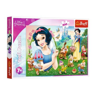 5900511132786 TF13278_001w Puzzle Trefl 200 piese, Alba ca Zapada si cei 7 pitici, Disney Princess