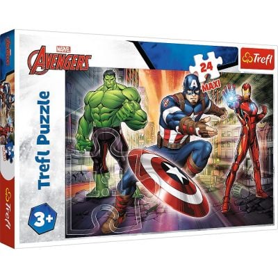 5900511143218 TF14321_001w Puzzle Trefl Maxi 24 piese, In lumea eroilor, Avengers
