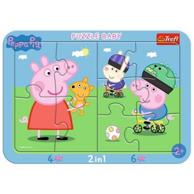 Puzzle Trefl 10 piese in rama, Peppa fericit, Peppa Pig