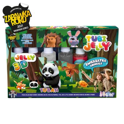 Set gel modelator Tubi Jelly, Tuban, cu 6 culori, Animale