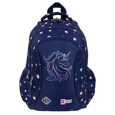 Ghiozdan cu 3 compartimente, St Majewski, St.Right Unicorn Glow, 39 cm