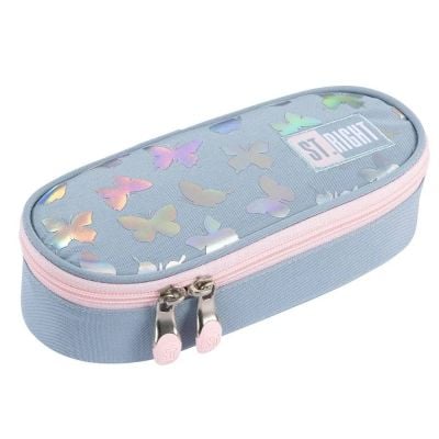 Penar neechipat cu 1 fermoar, St Majewski, St. Right Silver  Butterflies, oval