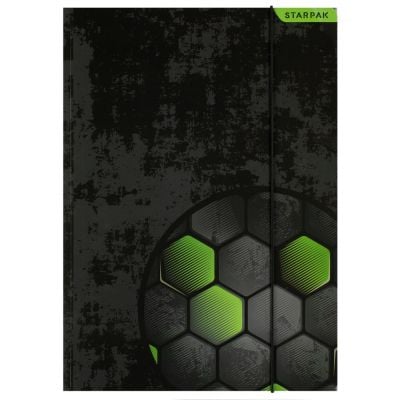 Mapa A4 cu elastic, Starpak, Football, Verde
