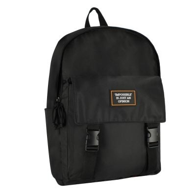 Rucsac cu un compartiment si buzunar frontal, Starpak, Negru