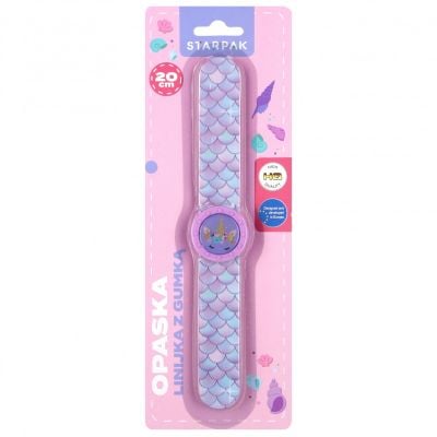 Rigla de cauciuc cu radiera, in forma de ceas, Starpak, 20 cm, Girl