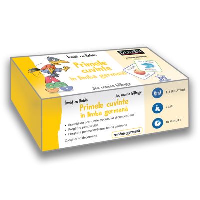 5948495001193_001w Invat cu Robin primele cuvinte in limba germana - Joc bilingv, Editura DPH