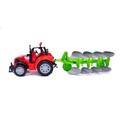 INT7754_001w 5949033917754 Set tractor si plug, Farmer Toys, Cool Machines, cu lumini si sunete
