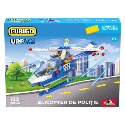 INT9512_001w 5949033919512 Set de constructie, Cubigo Urban, Elicopter de politie, 122 piese