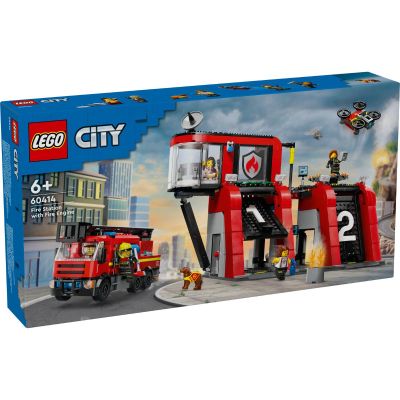 N00060414_001w 5702017582962 LEGO® City - Statie si camion de pompieri (60414)