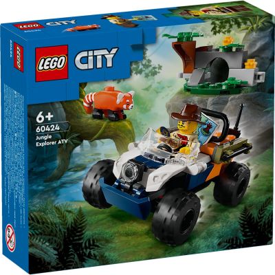 N00060424_001w 5702017585222 LEGO® City - Explorator al junglei pe ATV pe urmele unui panda rosu (60424)