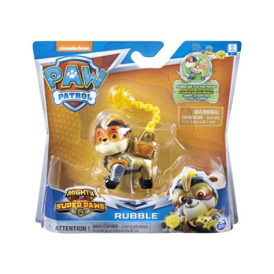 6052293_001w Figurina Paw Patrol Mighty Pups Super Paws, Rubble 20114285