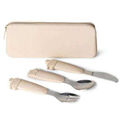 N00008639_001 6297001286395 Set tacamuri din otel cu geanta portabila din silicon, Citron, Balerina, Bej