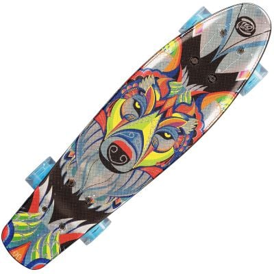 N00004312_001 6422324043121 Penny Board Wolf 22, Abec-7, PU, Aluminium Truck, Action One, Multicolor