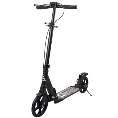 Trotineta cu doua suspensii si frana pe disc, Action One, Negru