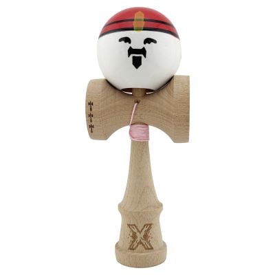 Jucarie de indemanare din lemn, Kendama X, Flippy, Rege, Super Sticky Legendary, Big Cups V2, 18 cm, Maro