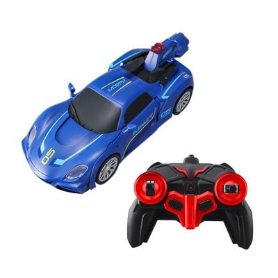 Masinuta transformabila cu telecomanda Revolt Robot Racer, Albastru