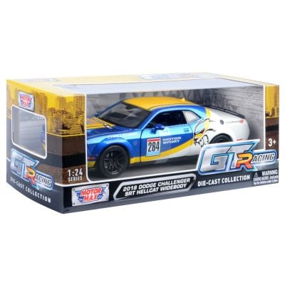 N00073792_001w 661732737925 Masinuta metalica, Motormax, GT Racing, 2018 Dodge Challenger SRT Hellcat Widebody, 1:24