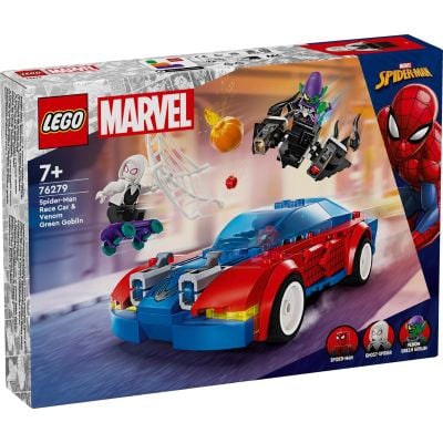 N01076279_001w 5702017590295 LEGO® Super Heroes - Masina de curse a omului paianjen si Venom Green Goblin (76279)
