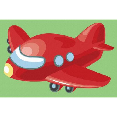 CX4855_001 764460010916 Set Acuarello, Pictura pe numere, Avionul, cu rama din lemn, pensule si culori acrilice