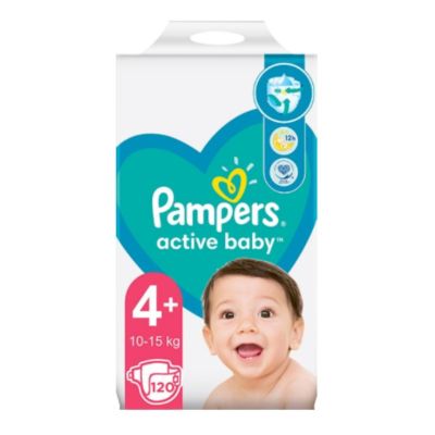 8001090951694 81747791_001w Scutece Pampers 4+ Act Baby, 10-15 kg, 120 buc