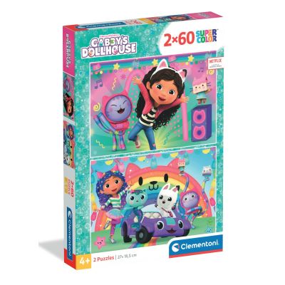 N00024819_001w 8005125248193 Puzzle Clementoni, Gabby'S Dollhouse, 2 x 60 piese