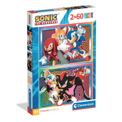 N00024821_001w 8005125248216 Puzzle Clementoni, Sonic the Hedgehog, 2 x 60 piese