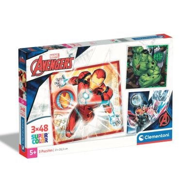 N00025315_001w 8005125253159 Puzzle Clementoni, Marvel Avengers, 3 x 48 piese