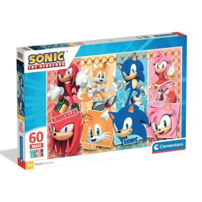 N00026073_001w 8005125260737 Puzzle Clementoni Maxi, Sonic the Hedgehog, 60 piese