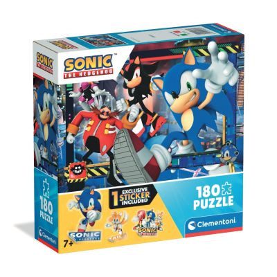 N00029797_001w 8005125297979 Puzzle Clementoni, Sonic the Hedgehog VS Doctor Eggman cu sticker inclus, 180 piese