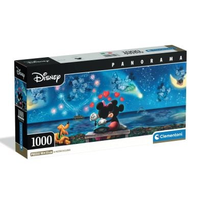 N00039503_001w 8005125395033 Puzzle Clementoni panoramic, Mickey si Minnie, 1000 piese