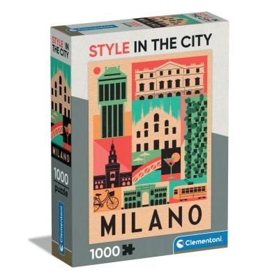 N01039842_001w 8005125398423 Puzzle Clementoni, Style in the city, Milano 1000 piese