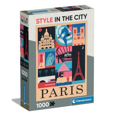 N00039843_001w 8005125398430 Puzzle Clementoni, Style in the city, Paris, 1000 piese