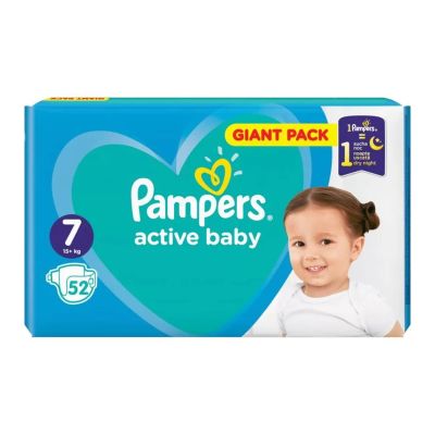 81747783_001w 8006540045862 Scutece Pampers Active Baby, Giant Pack 7, 15+, 56 buc