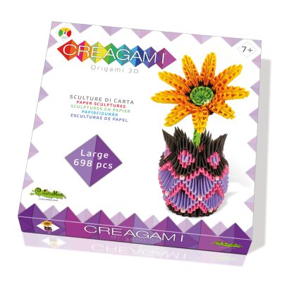 N00008739_001w 8032591787390 Joc Origami 3D, Creativa Mente, Vaza cu flori, 698 piese