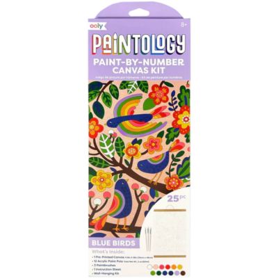 N01008312_001 810104683128 Kit panza canvas, Ooly, Picteaza pe numere, Blue Birds
