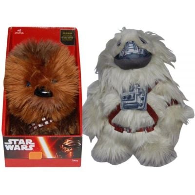 Set 2 jucarii de plus, Play by Play, Chewbacca, 21 cm si Moroff, Star Wars, 27 cm