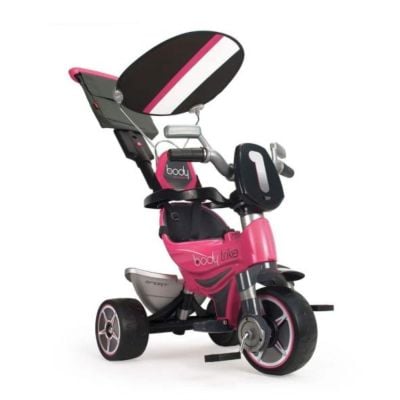 Tricicleta evolutiva, Injusa, Body Pink, cu maner parental, include rucsac