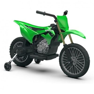 Motocicleta electrica, Injusa, Kawasaki KX85, 6V, cu roti ajutatoare