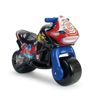 Motocicleta ride-on, Injusa, design ergonomic, roti mari si late, Transformers Twin Dessert