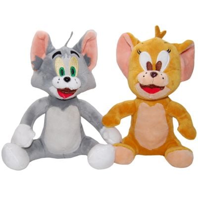 PL18953_001 8425611389535 Set 2 jucarii de plus Tom And Jerry, Play By Play, 18 cm
