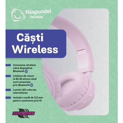N01060384_001w 8590228096616 Casti wireless, Raspundel Istetel, Roz