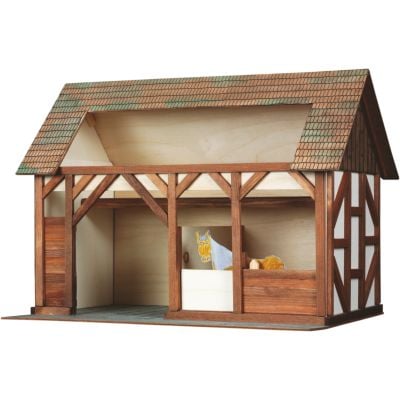 N00003030_001 8594036430303 Set de constructie arhitectura, Walachia, Grajdul animalelor, 154 piese din lemn