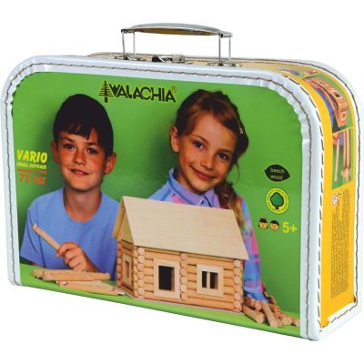 N00003035_001 8594036430358 Set de constructie arhitectura, Walachia, Vario Suitcase, 72 piese din lemn