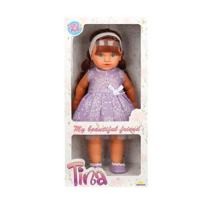 S01040061_002w 8680863034231 Papusa Tina in tinuta de petrecere, Dollz And More, cu rochie violeta, 45 cm