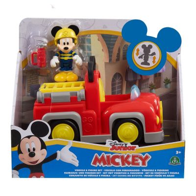 886144387562 Figurina Mickey Mouse cu masina de pompieri, 38756