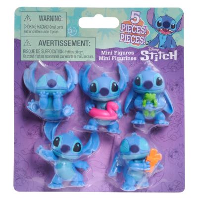 Set 5 mini figurine, Disney Stitch, 5 cm